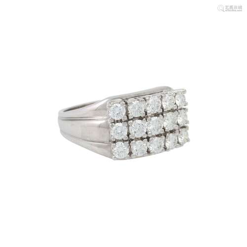 Ring mit Brillanten von zus. ca. 1,5 ct,