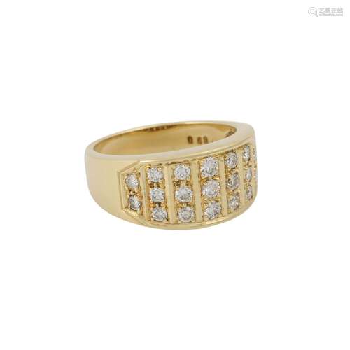 Ring mit Brillanten von zus. ca. 0,69 ct (punziert),