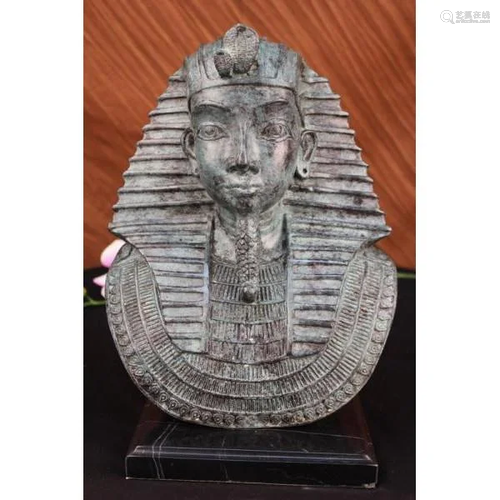 Thomas Egyptian Bronze Bust Sculpture