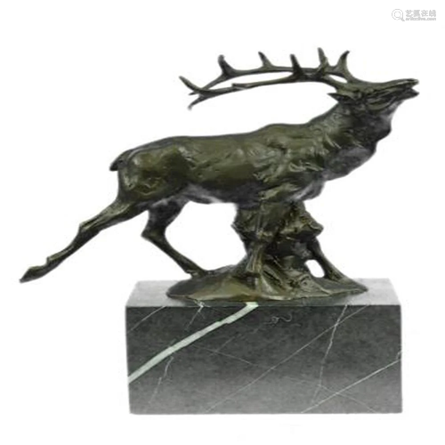 Male Deer in Forest Stag Statue