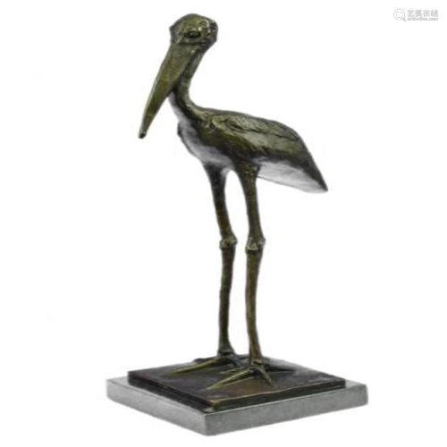 Stork Exotic Bird Bronze Sculpture