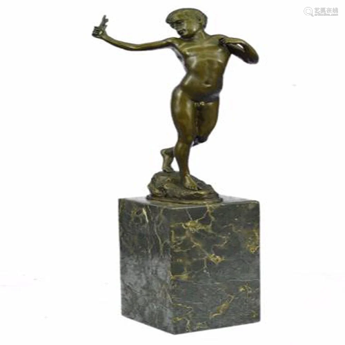 Austrian Boy Vienna Bronze Statue