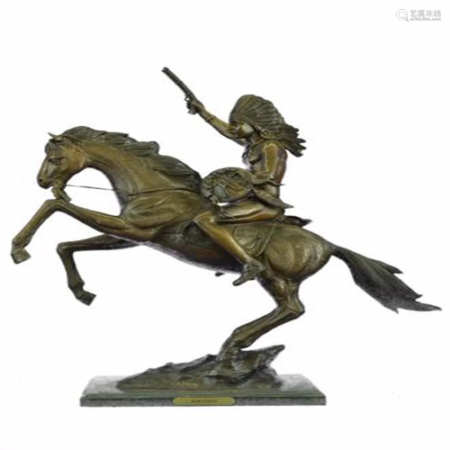 Warrior on Horse Bronze Sculpture