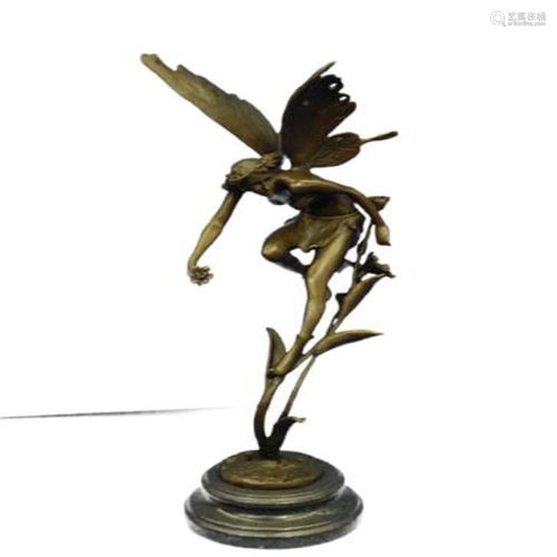 Mythical Bronze Fairy Angel Sculpture