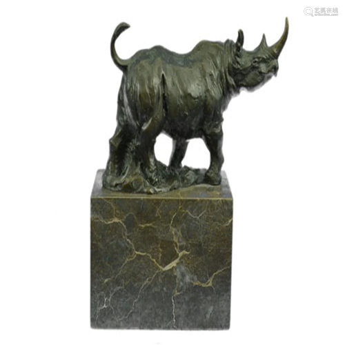 Rhino Bronze Figurine