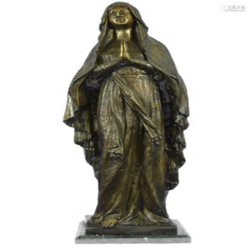 Virgin Mary Holy Statue Bronze Sculpture