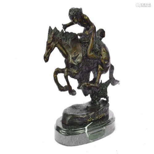 Warrior Riding Horse Bronze Sculpture