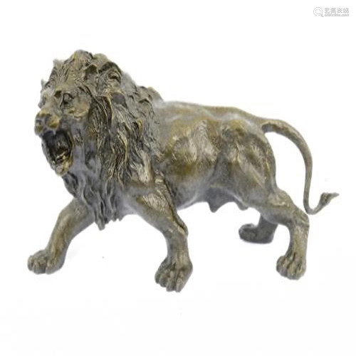 Wildlife Edition African Lion Bronze Sculpture