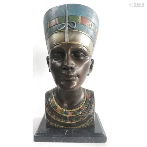 Queen Nefertiti Bronze Statue