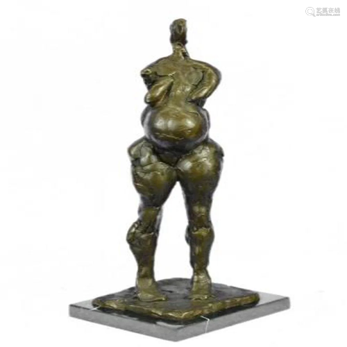 Abstract Modern Pregnant Lady Bronze Sculpture