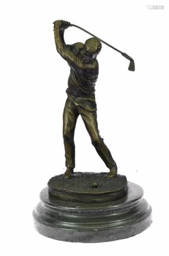 Male Golfer Golf Sport Bronze Sculpture