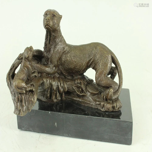 Cheetah Wildlife Edition Bronze Statue