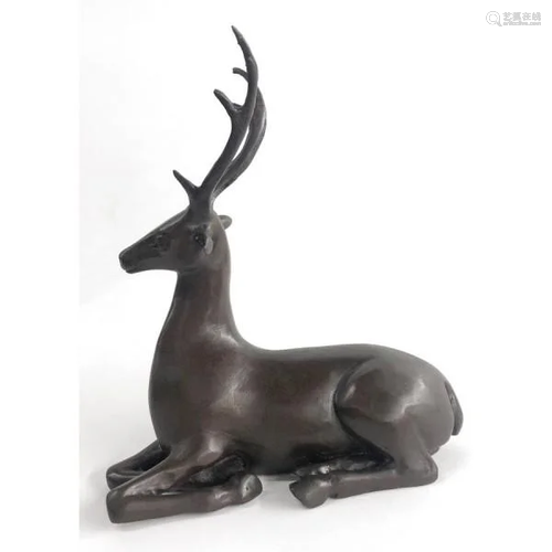 Elk Deer Bronze Sculpture