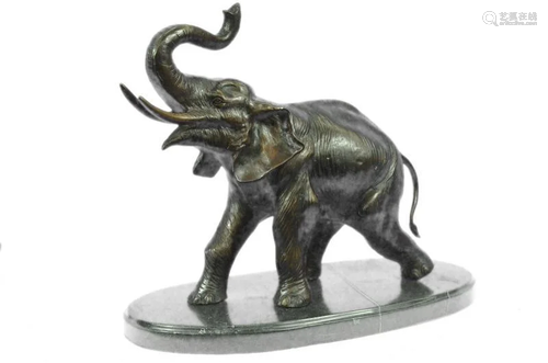 African Elephant Bronze Sculpture