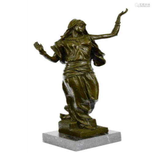 Arab Girl Dancing Bronze Sculpture