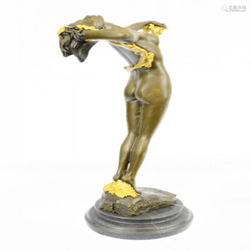 American Art Nouveau Vine Bronze Sculpture