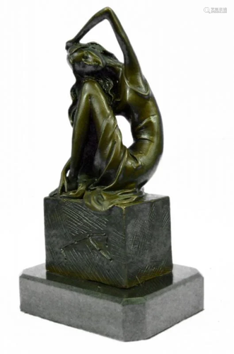 Sitting Woman Bronze Statue