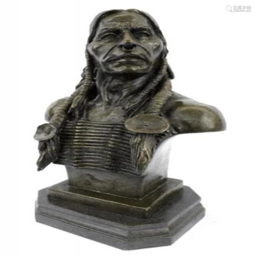 Indian Chief Bronze Sculpture