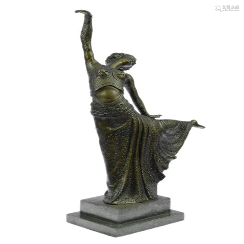 Elegant Dancer in Arabesque Bronze Sculpture