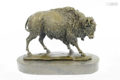 American Buffalo Bison Bronze Sculpture