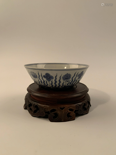 Chinese Blue and White Bowl with Chenghua Mark