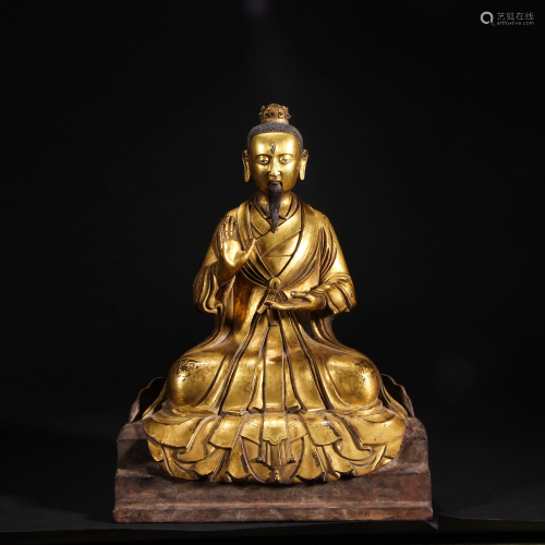 Cooper Gilding Statue of Guru