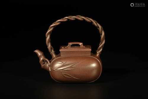 Redware Bamboo Pot