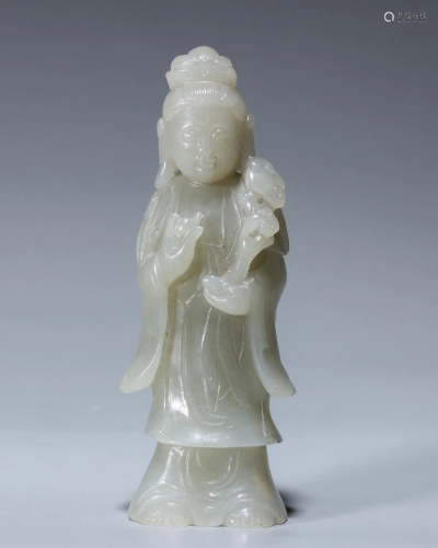 Hetian Jade Statue of Guanyin