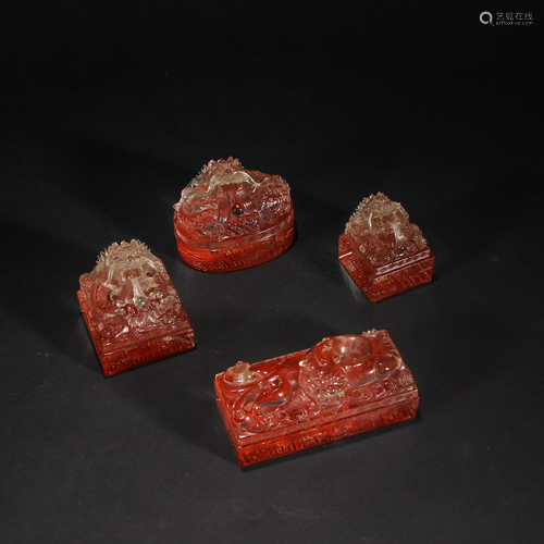 A Set of Crystal Dragon Seal