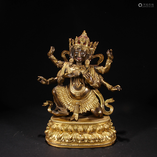 Cooper Gilding Statue of Hayagriva