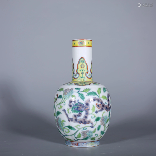 Doucai Dragon Vase