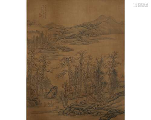 Chinese Ink Painting (Wang Hui Landscape)