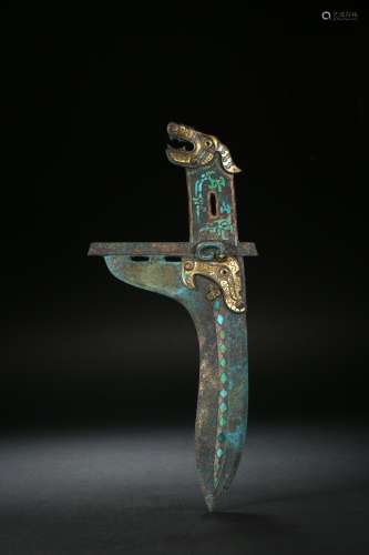 Inlaid gold and silver knives Han Dynasty