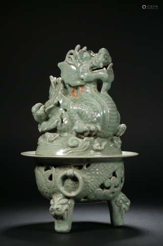 Celadon Beast Head Aromatherapy Oven Song Dynasty