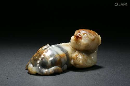 Hetian Jade Beast in Han Dynasty