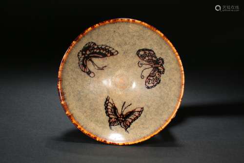 Butterfly Pattern Cup in Song Dynasty