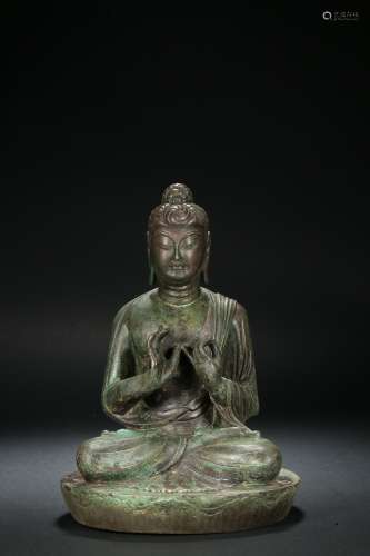 Bronze Buddha Statue in Qing Dynasty