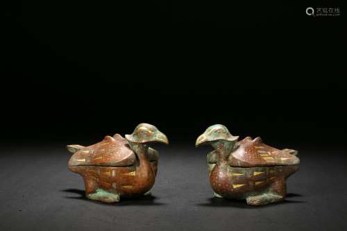 Golden and Silver Mandarin Duck in Han Dynasty