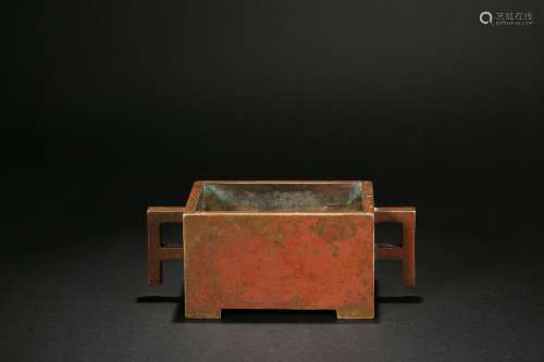 Bronze Square Furnace in Ming Dynasty