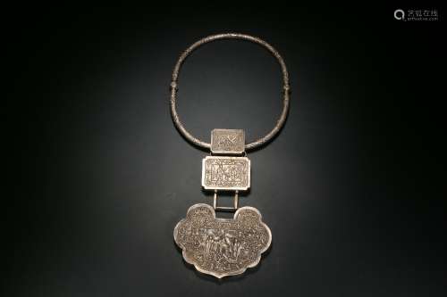 Silver Necklace in Qing Dynasty
