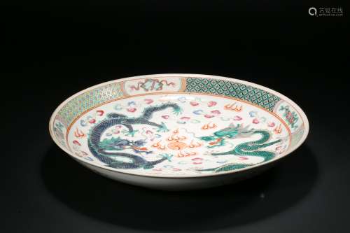 Dragon Plate in Qing Dynasty