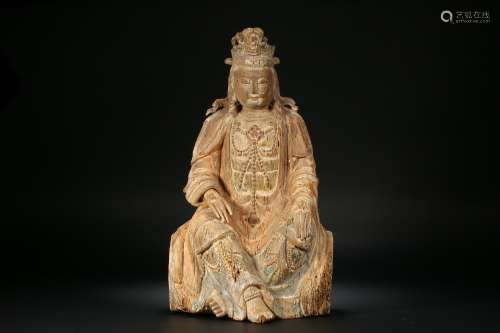 Wooden Buddha Statue in Tang Dynasty