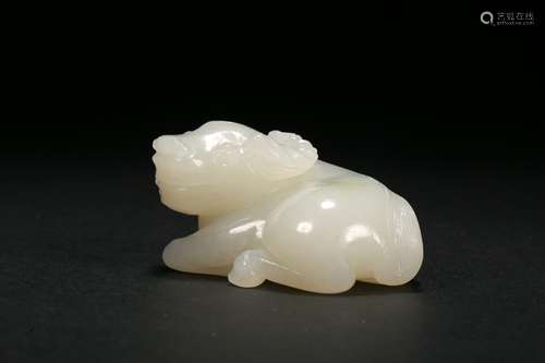 Hetian Jade Bull in Qing Dynasty