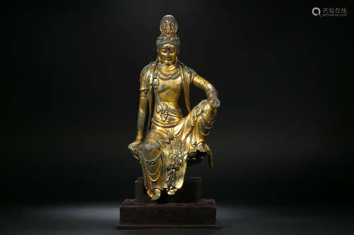 Gilt Buddha Statue of Tang Dynasty