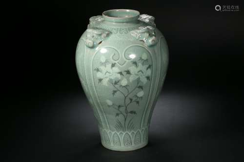 Celadon Glazed Tiger Head Jar Song Dynasty