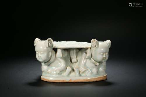 Celadon Child Pillow Song Dynasty
