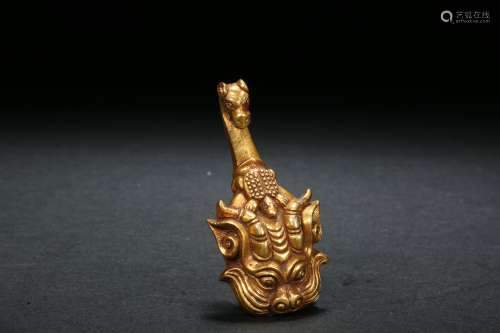 Gilt Bronze Belt Hook Han Dynasty