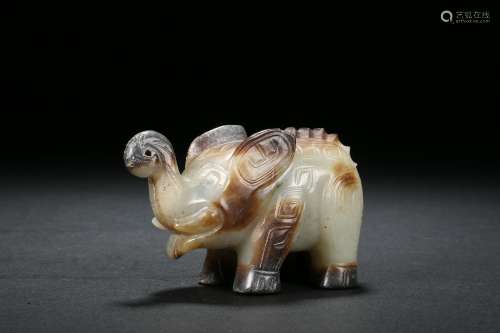 Hetian Jade Elephant in Han Dynasty
