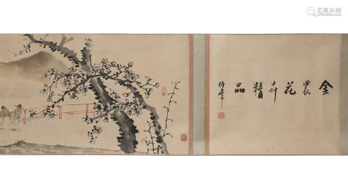 Chinese ink painting
(Jinnong Flower Long Roll)