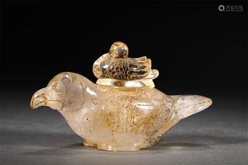 A WARRING STATES CRYSTAL BIRD BOX